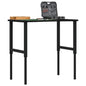 JUNG Vida Werkbank Dunkelbraun 100x60x(71,5-98) cm Massivholz Eiche