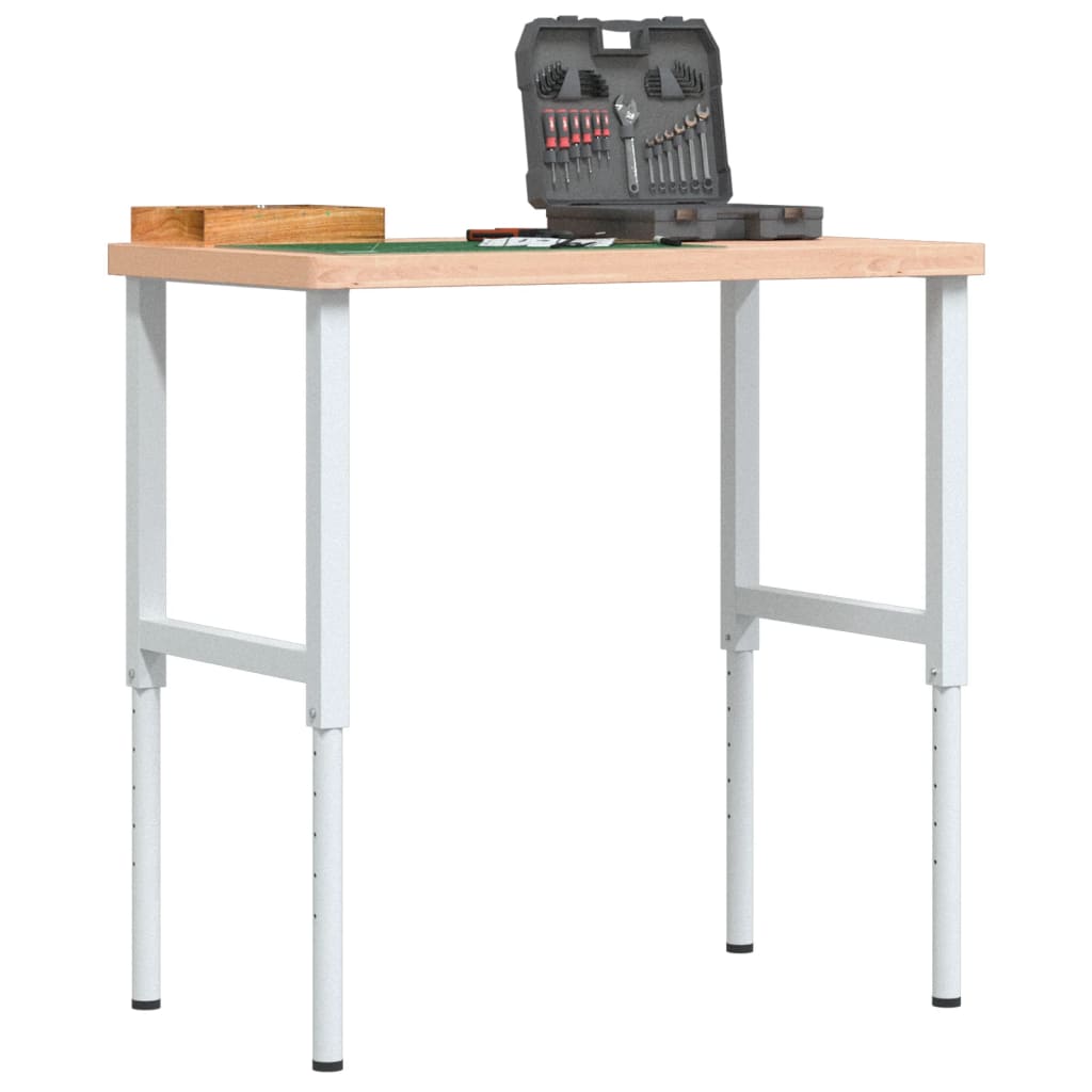 JUNG Vida Werkbank 100x60x(73-99,5) cm Massivholz Buche Rechteckig