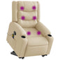JUNG Vida Massagesessel mit Aufstehhilfe Creme Stoff