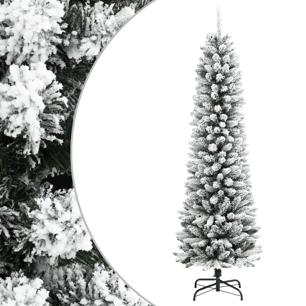 JUNG Vida Künstlicher Weihnachtsbaum Schlank mit Schnee 240 cm PVC & PE