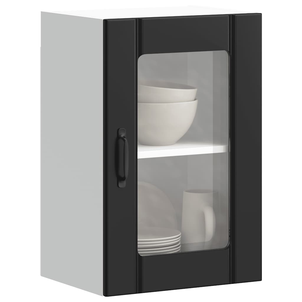 JUNG Vida Küchen-Hängeschrank mit Glastür Lucca Schwarz