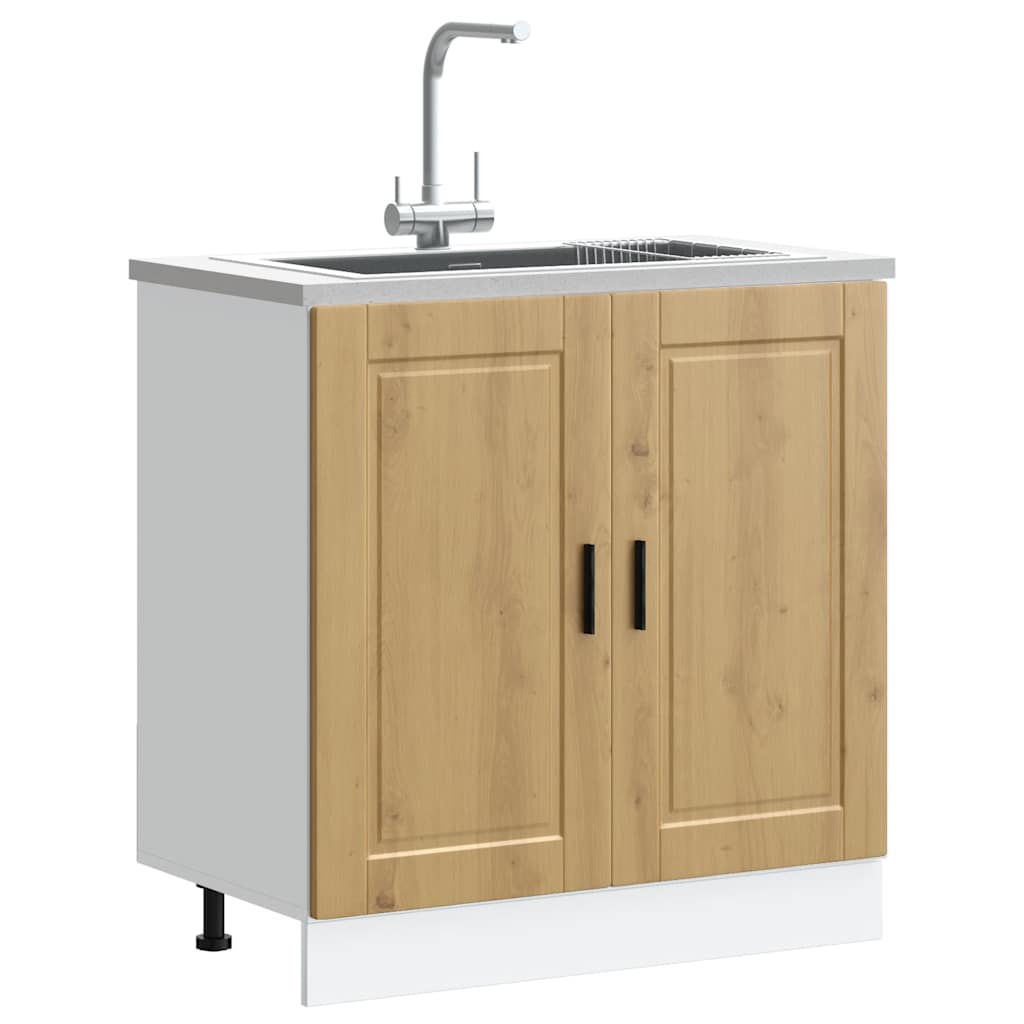 JUNG Vida Spülenunterschrank Porto Artisan-Eiche 80x46x81,5 cm