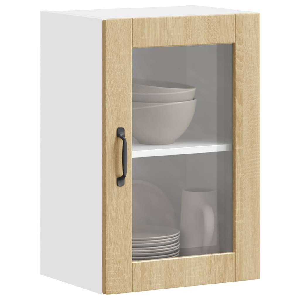 JUNG Vida Küchen-Hängeschrank mit Glastür Porto Sonoma-Eiche