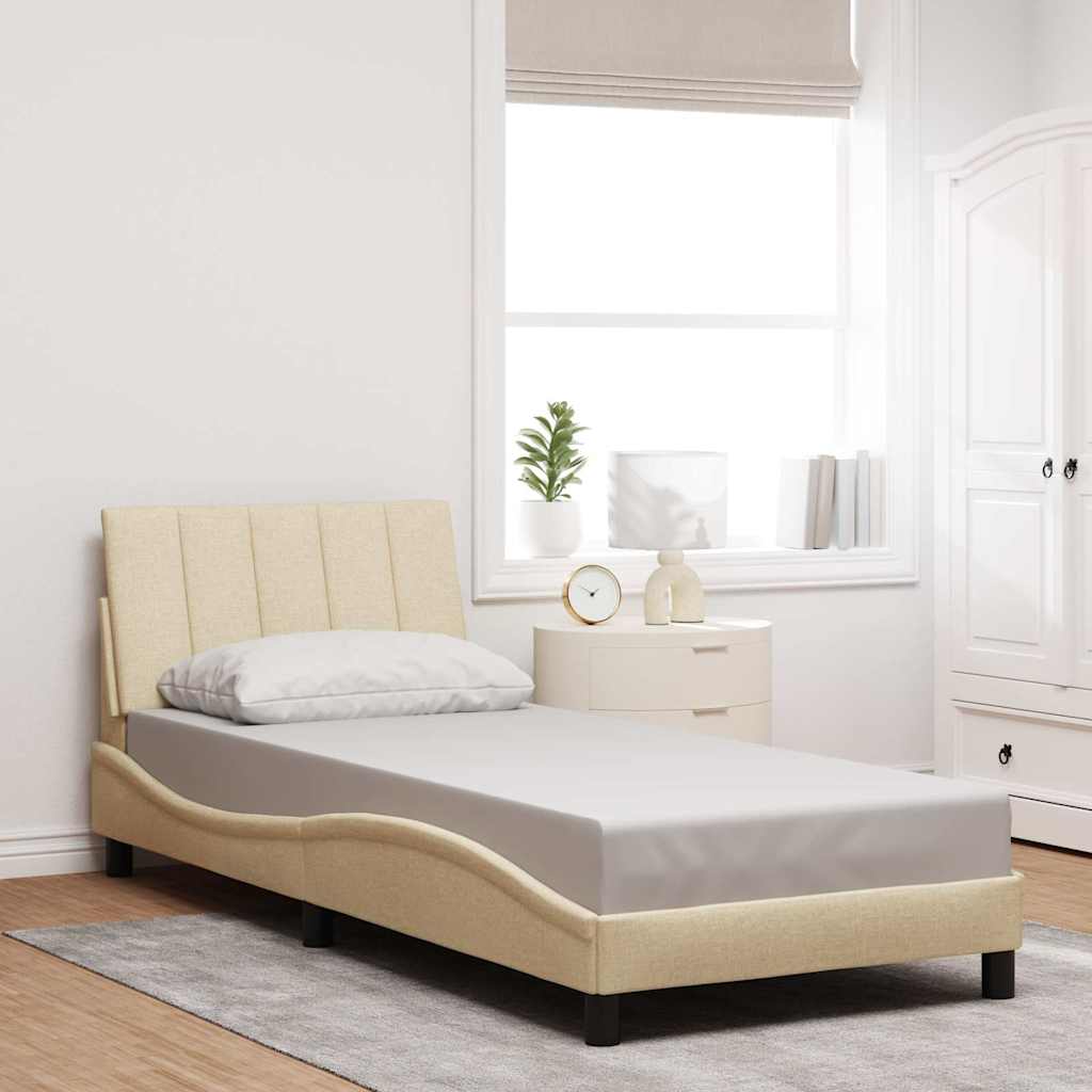 JUNG Vida Bettgestell ohne Matratze "Hanko" Creme 90x200 cm Stoff