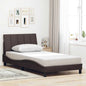 JUNG Vida Bettgestell ohne Matratze "Hanko" Dunkelbraun 100x200 cm Stoff