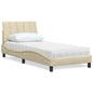 JUNG Vida Bett mit Matratze "Hanko" Creme 90x190 cm Stoff