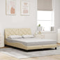 JUNG Vida Bettgestell ohne Matratze Creme 120x200 cm Stoff