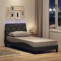 JUNG Vida Bettgestell mit LED ohne Matratze Dunkelgrau 90x200 cm Stoff