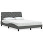 JUNG Vida Bett mit Matratze Dunkelgrau 120x200 cm Stoff