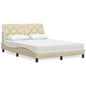 JUNG Vida Bett mit Matratze Creme 140x200 cm Stoff