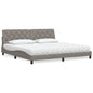 JUNG Vida Bett mit Matratze Taupe 200x200 cm Stoff