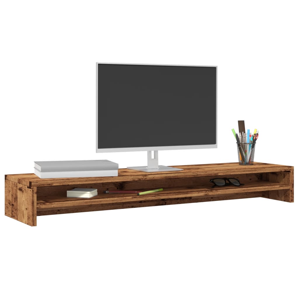 JUNG Vida Monitorständer Altholz-Optik 100x24x13 cm Holzwerkstoff