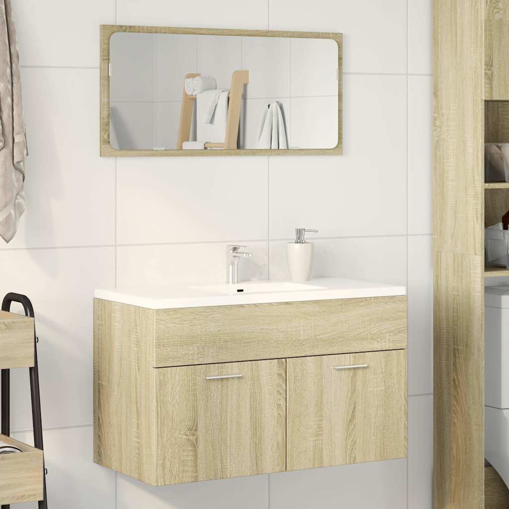 JUNG Vida Waschbeckenunterschrank Sonoma-Eiche 80x38,5x46cm Holzwerkstoff