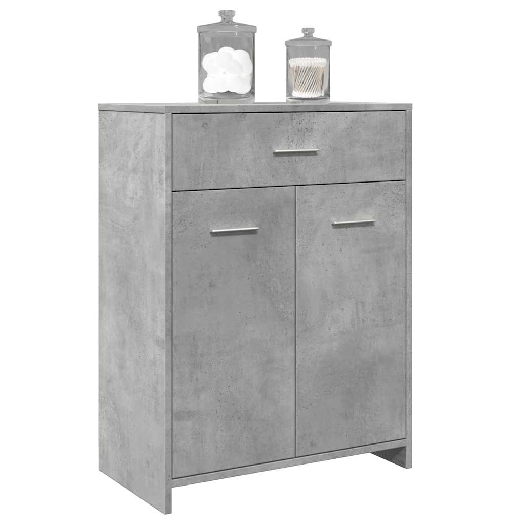 JUNG Vida Badezimmerschrank Betongrau 60x33x80 cm Holzwerkstoff