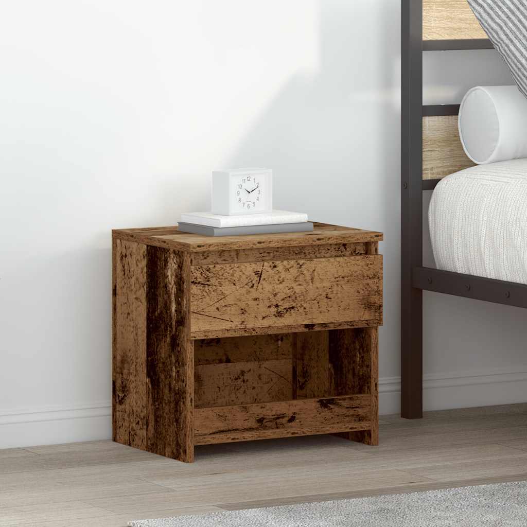 JUNG Vida Nachttisch Altholz-Optik 40x30x39 cm Holzwerkstoff