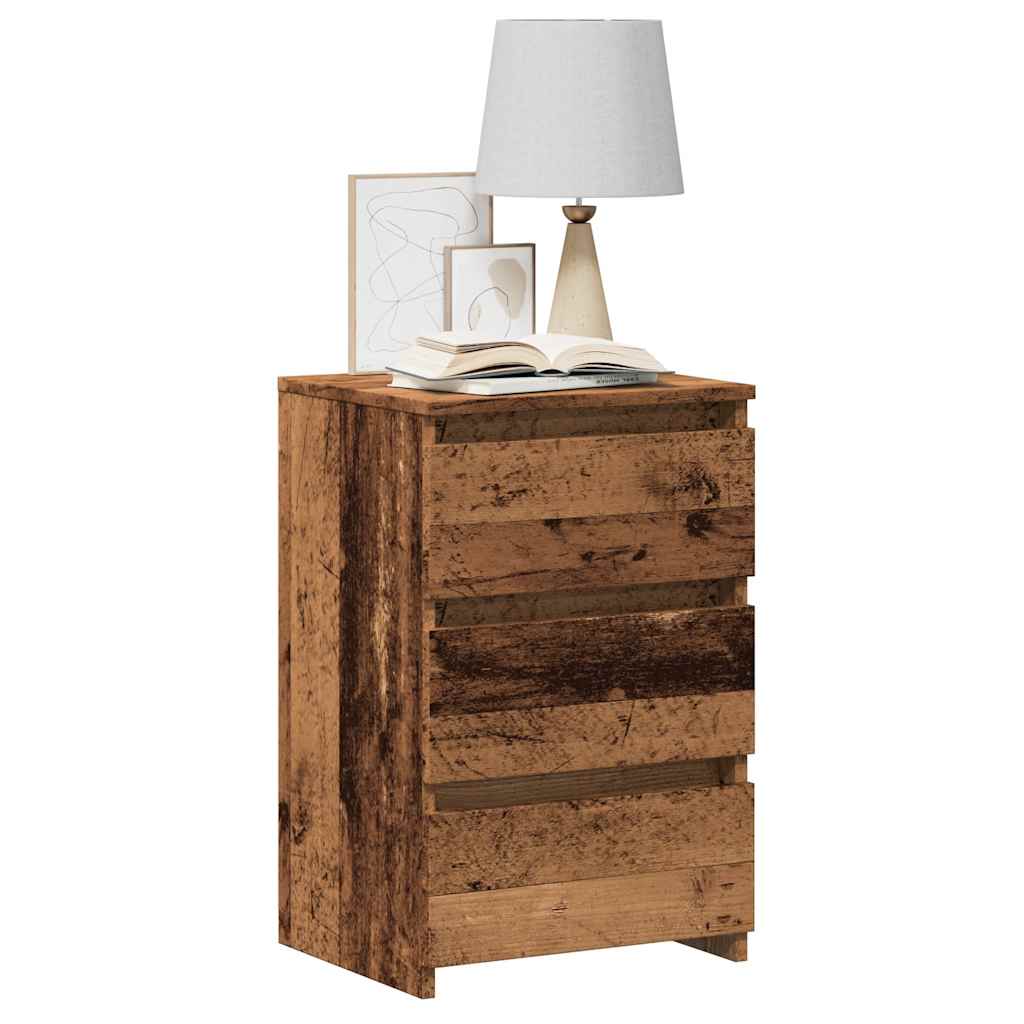 JUNG Vida Nachttisch Altholz-Optik 40x35x62,5 cm Holzwerkstoff