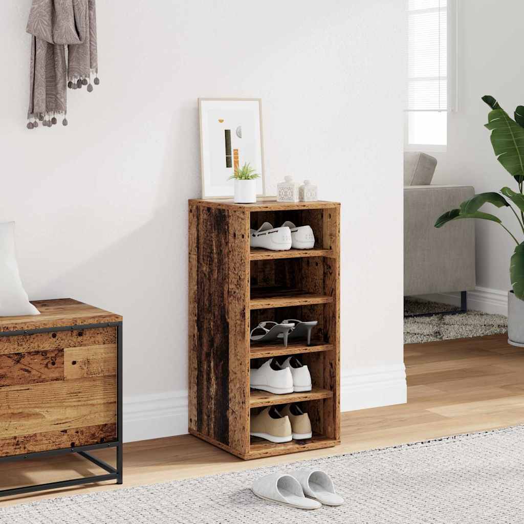 JUNG Vida Schuhschrank Altholz-Optik 32x35x70 cm Holzwerkstoff