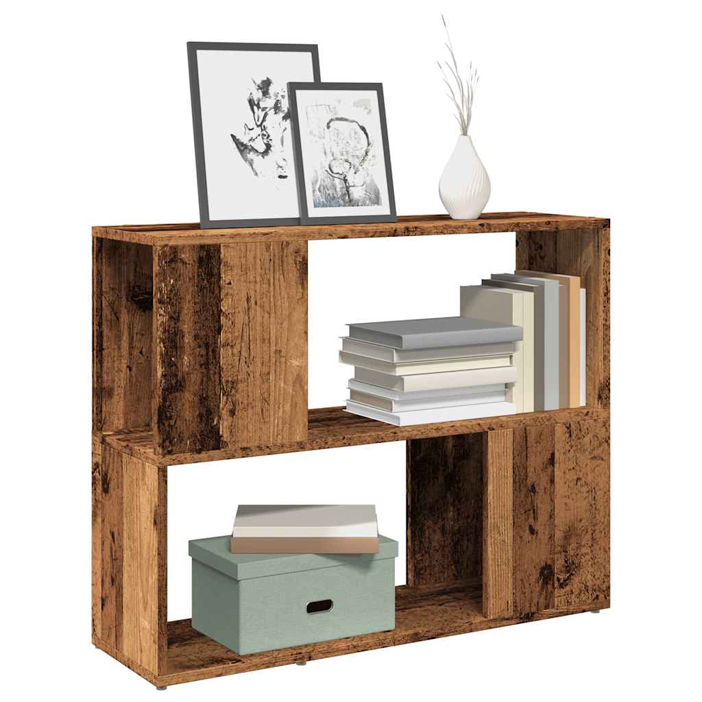 JUNG Vida Bücherregal/Raumteiler Altholz-Optik 80x24x63 cm