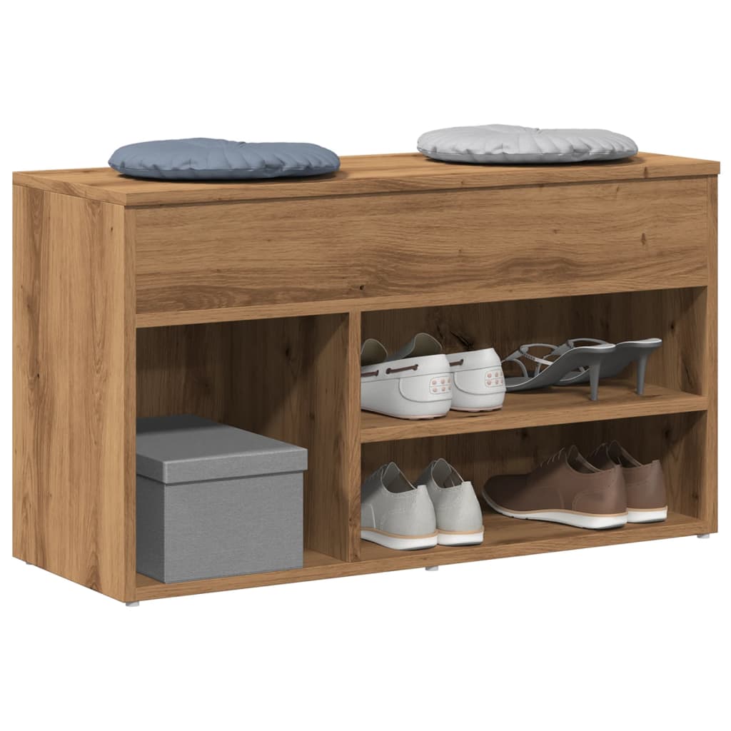 JUNG Vida Schuhbank Artisan-Eiche 80x30x45 cm Holzwerkstoff