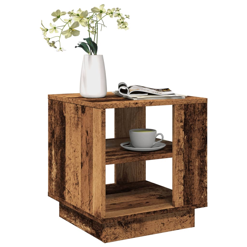 JUNG Vida Couchtisch Altholz-Optik 40x40x43 cm Holzwerkstoff
