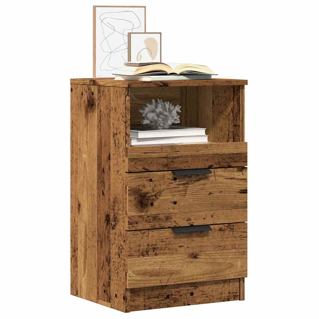 JUNG Vida Nachttisch Altholz-Optik 40x36x65 cm Holzwerkstoff