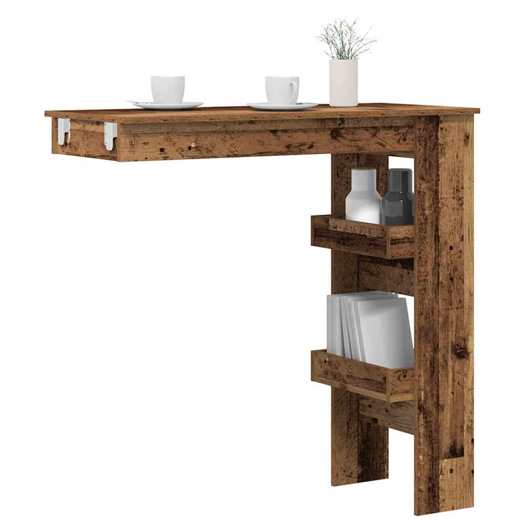 JUNG Vida Wand-Bartisch Altholz-Optik 102x45x103,5 cm Holzwerkstoff