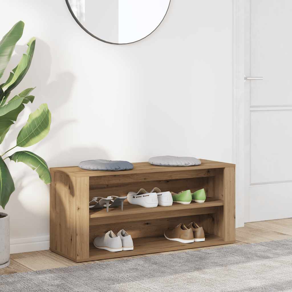 JUNG Vida Schuhbank Artisan-Eiche 100x35x45 cm Holzwerkstoff