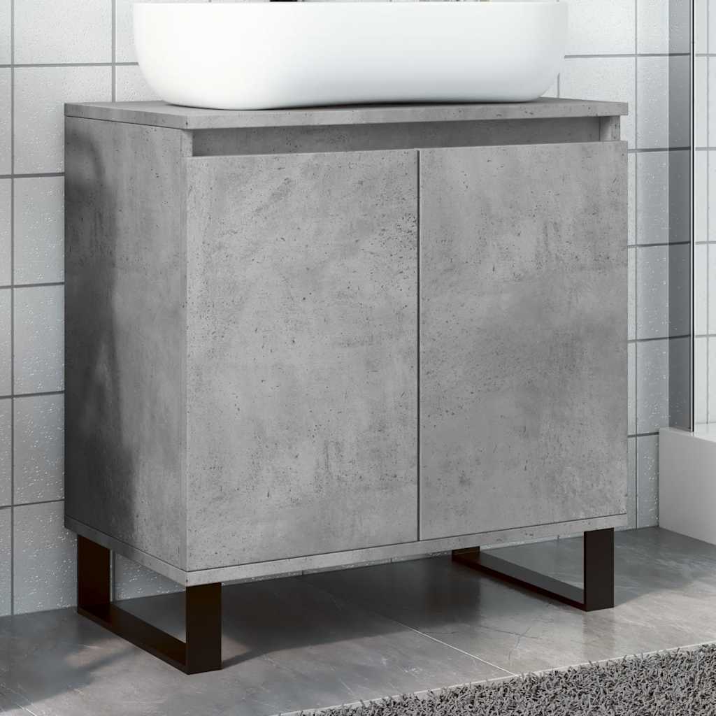JUNG Vida Badschrank Betongrau 58 x 33 x 60 cm Holzwerkstoff