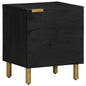 JUNG Vida Nachttisch Schwarz 40x33x46 cm Massivholz Mango