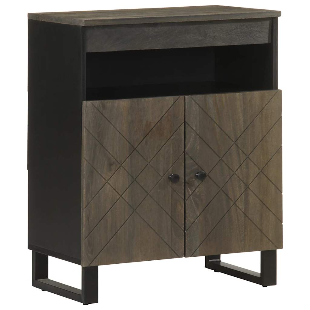 JUNG Vida Sideboard Schwarz 60x33x75 cm Massivholz Mango