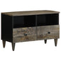 JUNG Vida TV-Schrank Hellgrau 70x33,5x46 cm Massivholz Mango