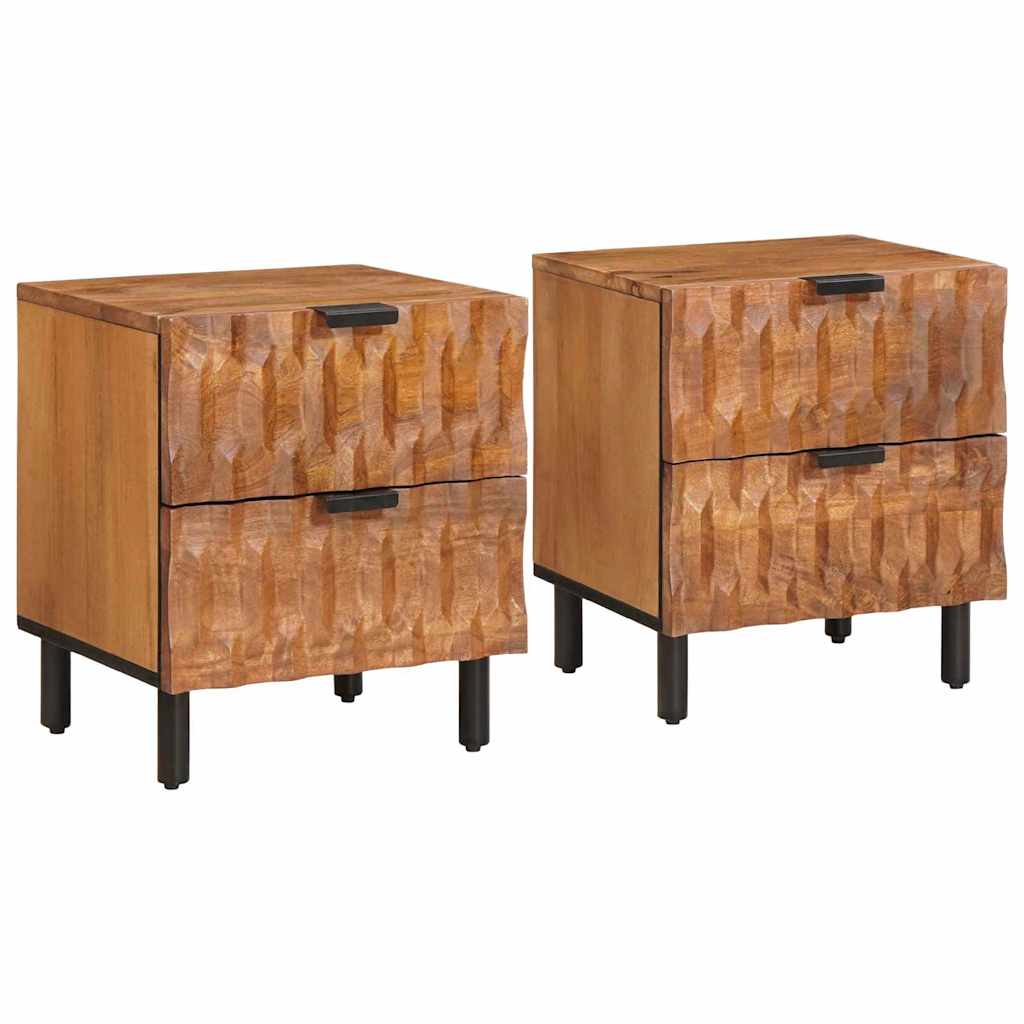 JUNG Vida Nachttisch 2 pcs Braun 40 x 33 x 46 cm Massivholz Mango