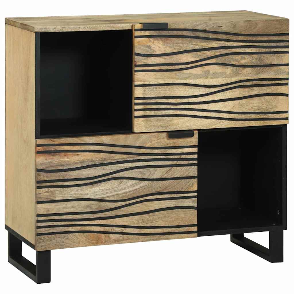 JUNG Vida Sideboard Braun 80 x 33 x 75 cm massives Mangoholz