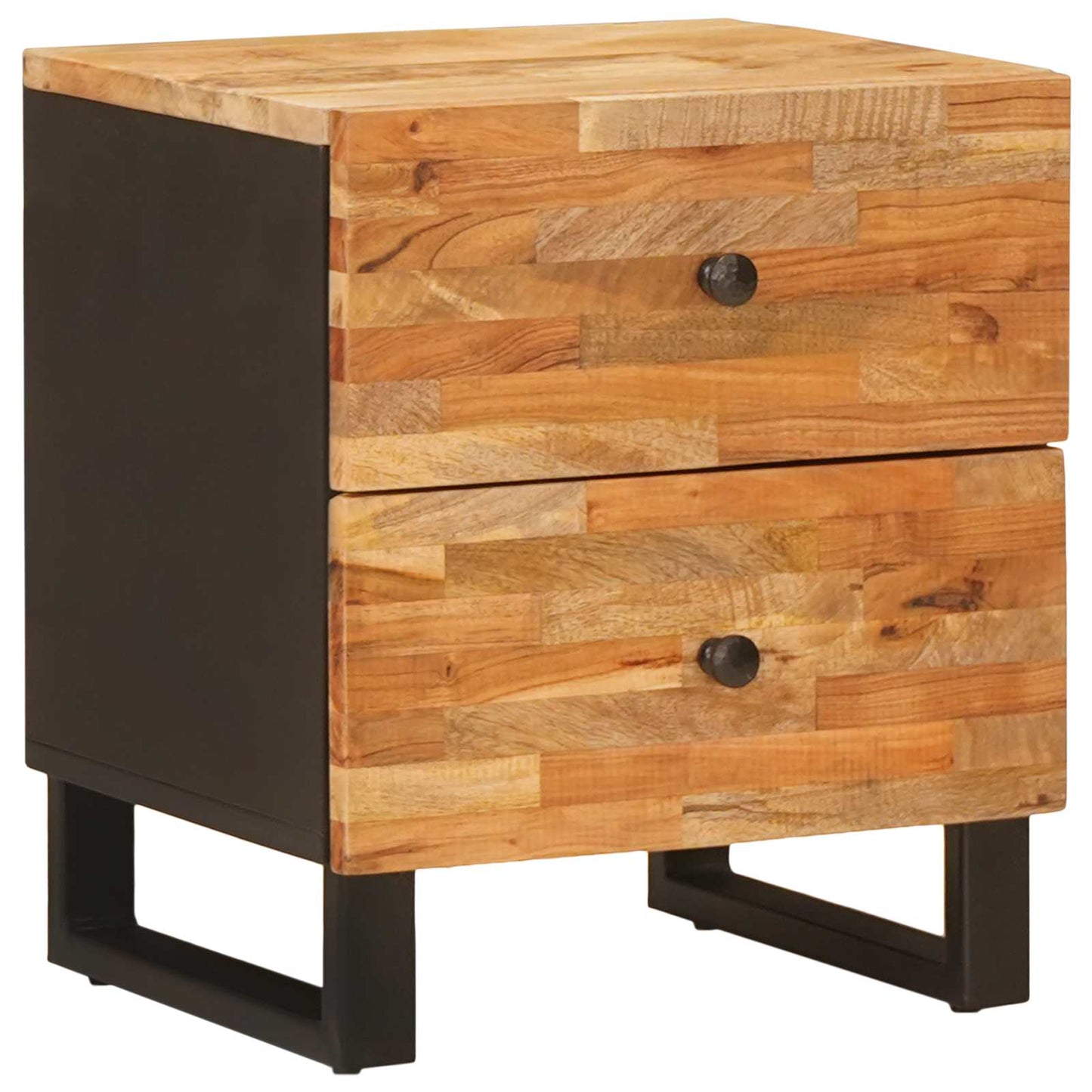 JUNG Vida Nachttisch Braun 40 x 33 x 46 cm Massivholz Mango