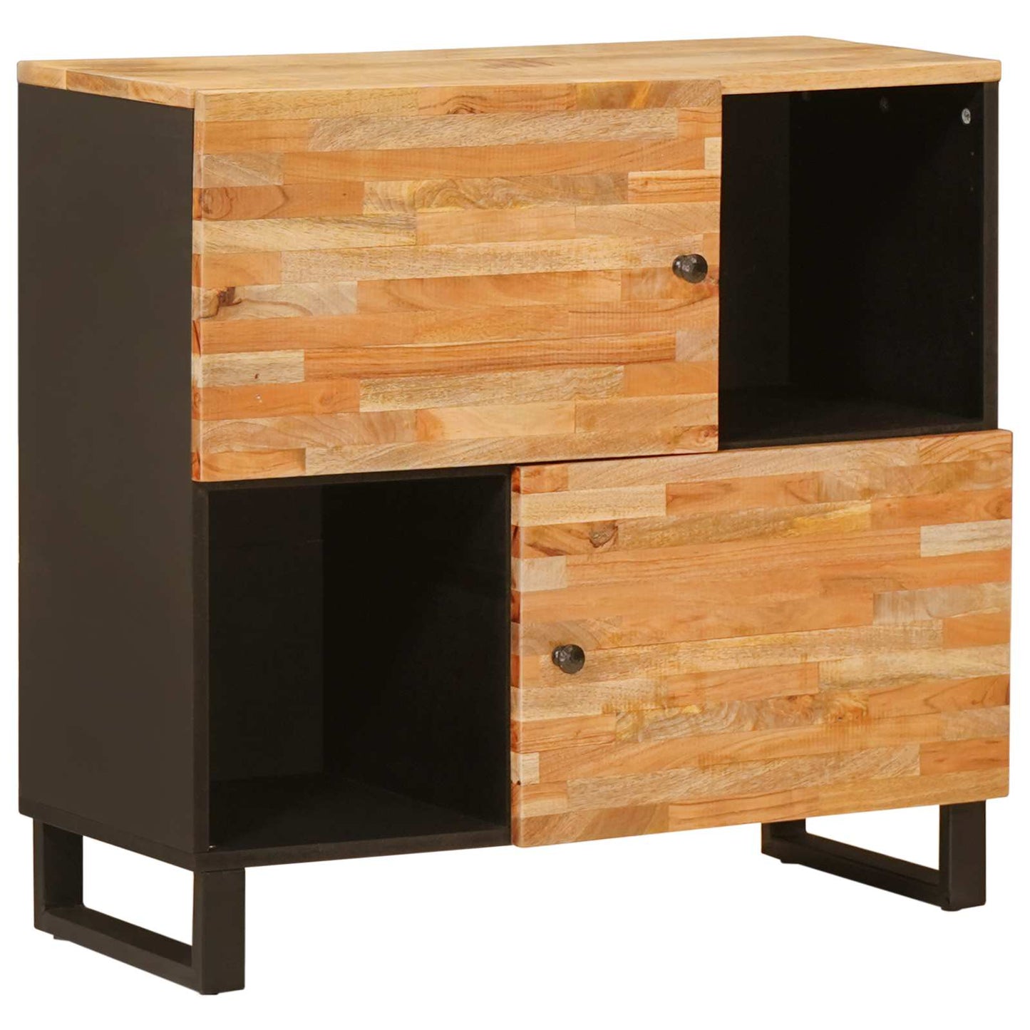 JUNG Vida Seitenschrank Braun 80 x 33 x 75 cm Massivholz Mango