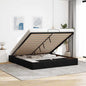 JUNG Vida Ottoman-Bett ohne Matratze Schwarz 200x200 cm Stoff