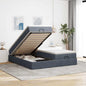 JUNG Vida Ottoman-Bett mit Matratzen Dunkelgrau 200x200 cm Samt