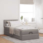 JUNG Vida Ottoman-Bett mit Matratze Taupe 80x200 cm Stoff