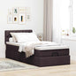 JUNG Vida Ottoman-Bett mit Matratze Dunkelbraun 90x200 cm Stoff