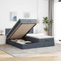 JUNG Vida Ottoman-Bett mit Matratzen Dunkelgrau 160x200 cm Samt