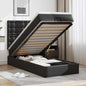 JUNG Vida Ottoman-Bett mit Matratze Schwarz 90x190 cm Kunstleder