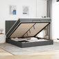 JUNG Vida Ottoman-Bett mit Matratze Dunkelgrau 180x200 cm Stoff