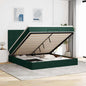 JUNG Vida Ottoman-Bett mit Matratzen Dunkelgrün 160x200 cm Samt