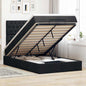 JUNG Vida Ottoman-Bett mit Matratze & LEDs Schwarz 120x190 cm Stoff