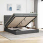JUNG Vida Ottoman-Bett mit Matratze & LEDs Dunkelgrau 180x200 cm Stoff