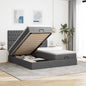 JUNG Vida Ottoman-Bett mit Matratzen & LEDs Dunkelgrau 160x200 cm Stoff
