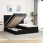 JUNG Vida Ottoman-Bett mit Matratzen & LEDs Schwarz 160x200 cm Stoff