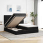 JUNG Vida Ottoman-Bett mit Matratzen & LEDs Schwarz 160x200 cm Samt