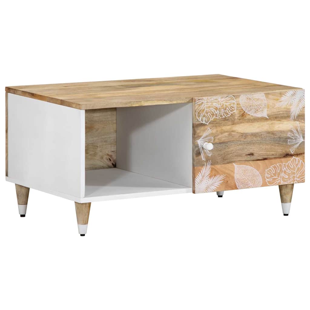 JUNG Vida Couchtisch 80x50x40 cm Massivholz Mango