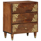 JUNG Vida Nachttisch Honigbraun 50 x 33 x 62 cm Massivholz Mango